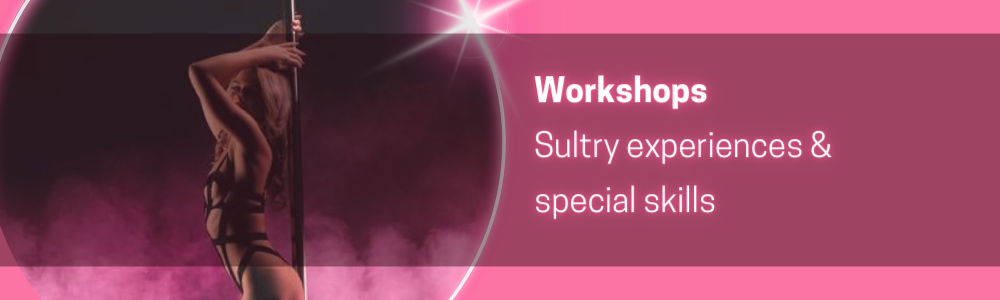 sexy pole dancing workshops banner